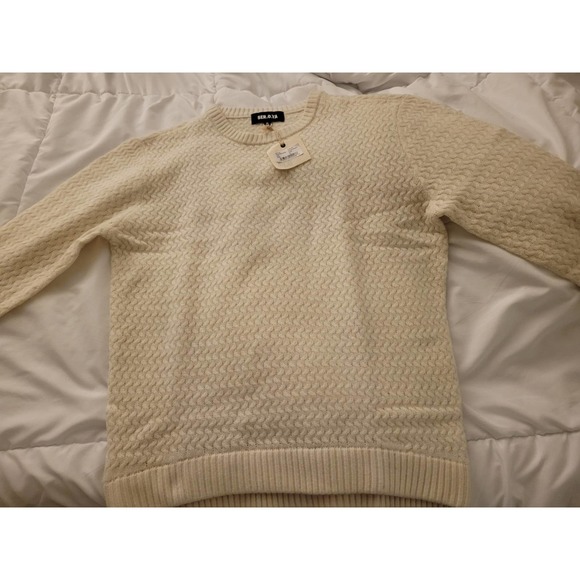 SER.O.YA Womens 100% Wool Forrest Sweater | Cream | Size XL - Picture 10 of 11